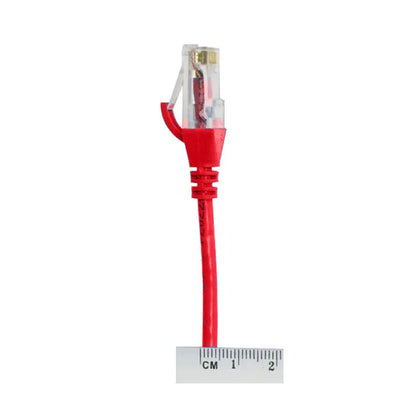 LIVION 4m CAT6 Ultra-Thin LSZH Ethernet Cable Red 28AWG | 10Gbps RJ45 Patch Lead | High-Density Networking