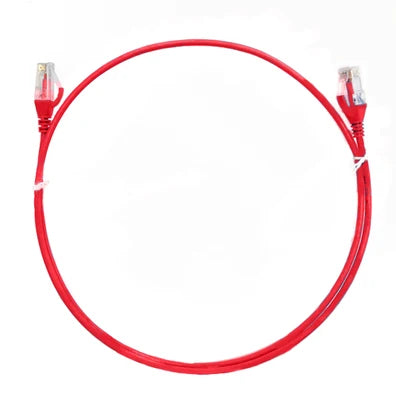 4Cabling 2m CAT6 Ultra Thin LSZH Ethernet Cable – Red | High-Density 10G Network Patch Lead (SKU 004.004.1005)