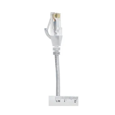 4Cabling 1.5m Ultra Thin CAT6 Ethernet Network Cable – White | 28AWG Bare Copper | LSZH Jacket | High-Density Patch Panel Compatible – 004.004.3004