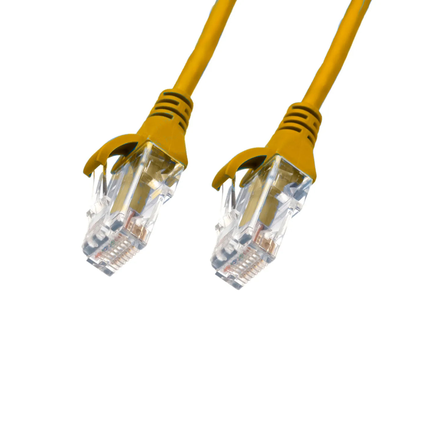 LIVION 4m CAT6 Ultra-Thin LSZH Ethernet Cable Yellow 28AWG | 10GbE RJ45 Patch Lead | High-Density Networking