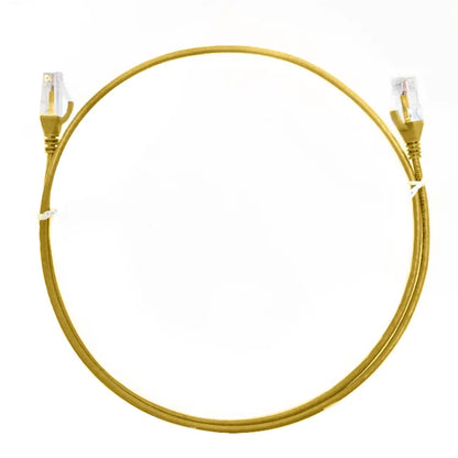 LIVION 4m CAT6 Ultra-Thin LSZH Ethernet Cable Yellow 28AWG | 10GbE RJ45 Patch Lead | High-Density Networking