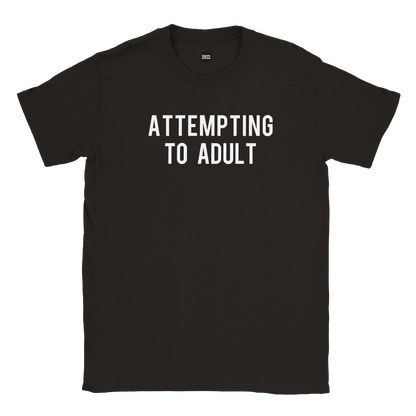 Attempting to Adult tee (black)