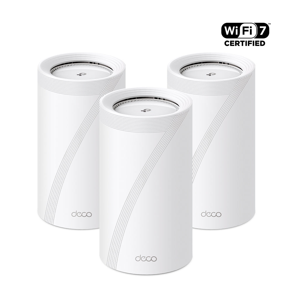 TP-Link Deco BE85 BE22000 Tri-Band Whole Home Mesh Wi-Fi 7 System – Choose up to 3-Pack with 22Gbps Speed, 10G Ports, MLO, 6GHz Band & HomeShield