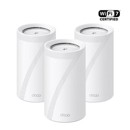 TP-Link Deco BE85 BE22000 Tri-Band Whole Home Mesh Wi-Fi 7 System – Choose up to 3-Pack with 22Gbps Speed, 10G Ports, MLO, 6GHz Band & HomeShield