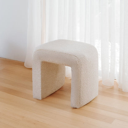 Denver Modern Boucle Stool - Champagne