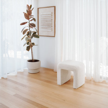 Denver Modern Boucle Stool - White