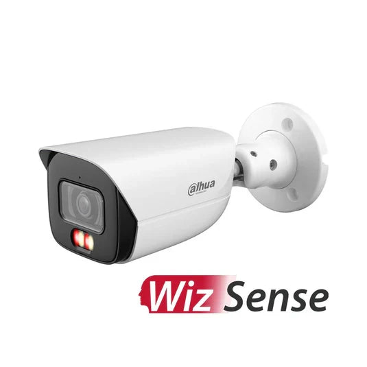 Dahua DH-IPC-HFW3867E-AS-IL-ANZ 8MP 4K WizSense AI Bullet IP Camera – Starlight, IR+Warm LED, 30M Night Vision, Fixed 2.8mm Lens, Built-In Mic, IP67, IK10, PoE, MicroSD Up to 512GB, White