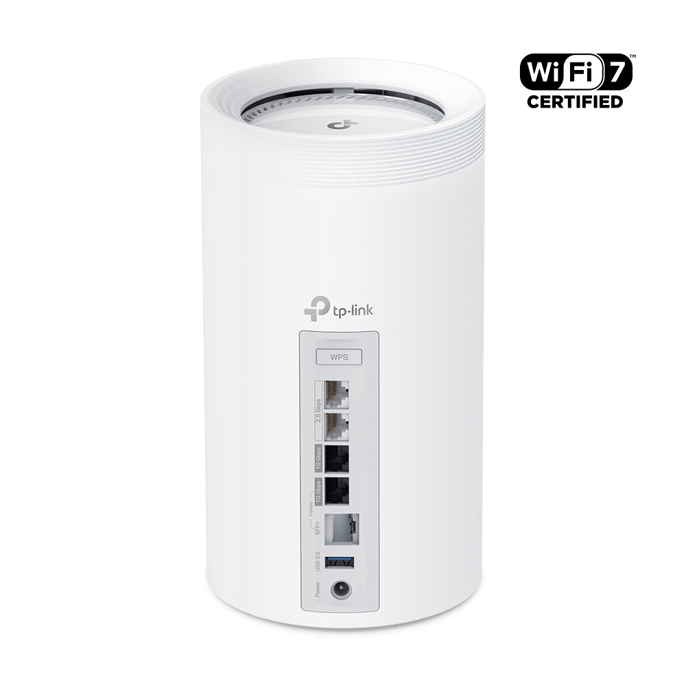 TP-Link Deco BE85 BE22000 Tri-Band Whole Home Mesh Wi-Fi 7 System – Choose up to 3-Pack with 22Gbps Speed, 10G Ports, MLO, 6GHz Band & HomeShield