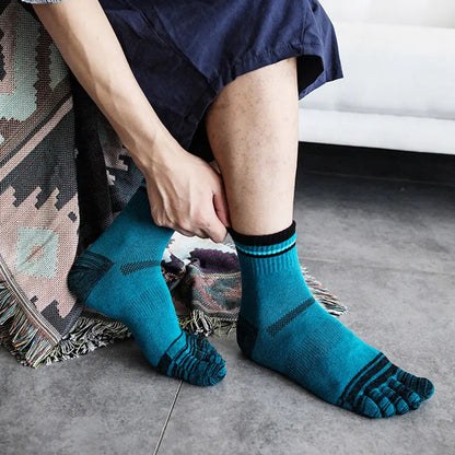 Stripes Black Sports Toe Socks Gift Box