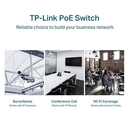 TP-Link TL-SG1428PE 28-Port Gigabit Easy Smart Switch with 24-Port PoE+ | 250W PoE Budget, Intelligent Power Management, Ideal for Surveillance