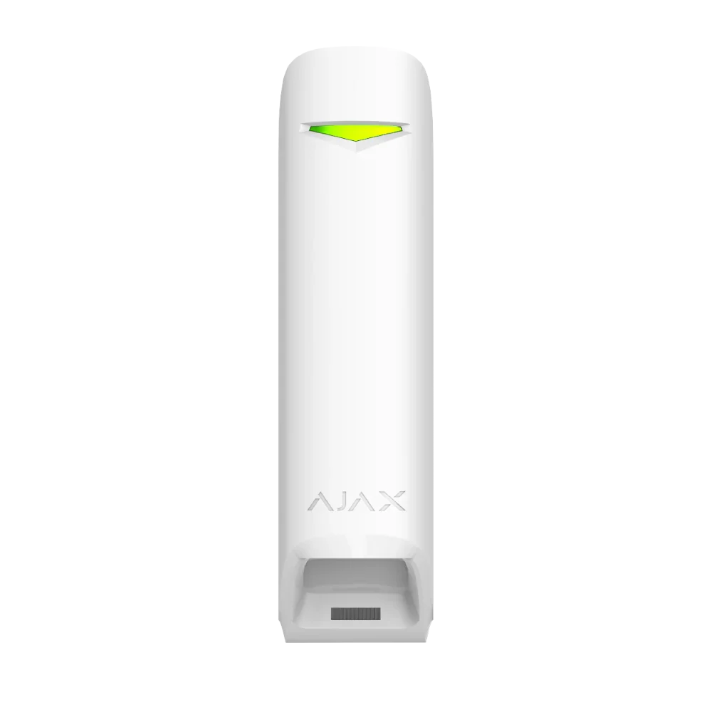 AJAX#30657 Ajax MotionProtect Curtain Jeweller Wireless IR Curtain Motion Detector – White / Black | Indoor Narrow Beam Sensor