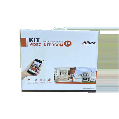 Dahua DHI‑KTP01L‑AUS(Flush) IP Villa Video Intercom Flush Mount Kit, Outdoor Station + 7″ Indoor Monitor + PoE Switch, IP65 Smart Access Control & Two‑Way Audio