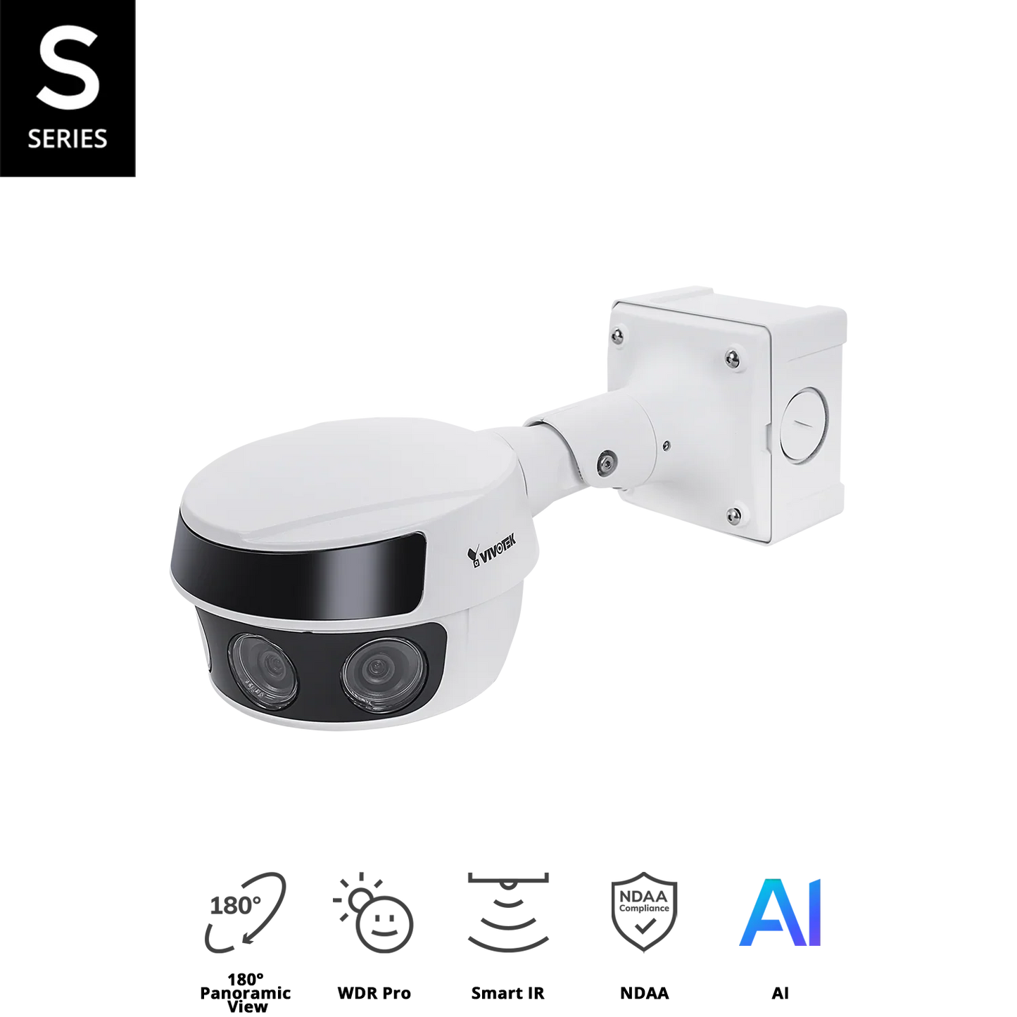 VIVOTEK MS9321-EHV 20MP Multi-Sensor 180° Panoramic Network Camera – H.265, WDR Pro, Smart IR II, IP66, IK10
