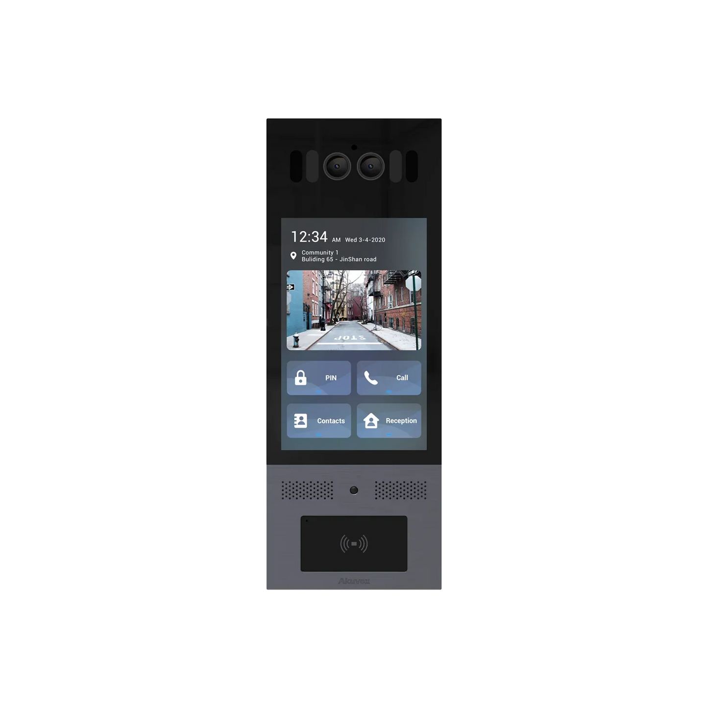 Akuvox X915S Smart Android Video Door Phone – 8″ Touchscreen, 2MP Starlight Camera, IP66/IK10, SIP, RFID, Premium Stainless Steel Finish, Flush/Surface Mount