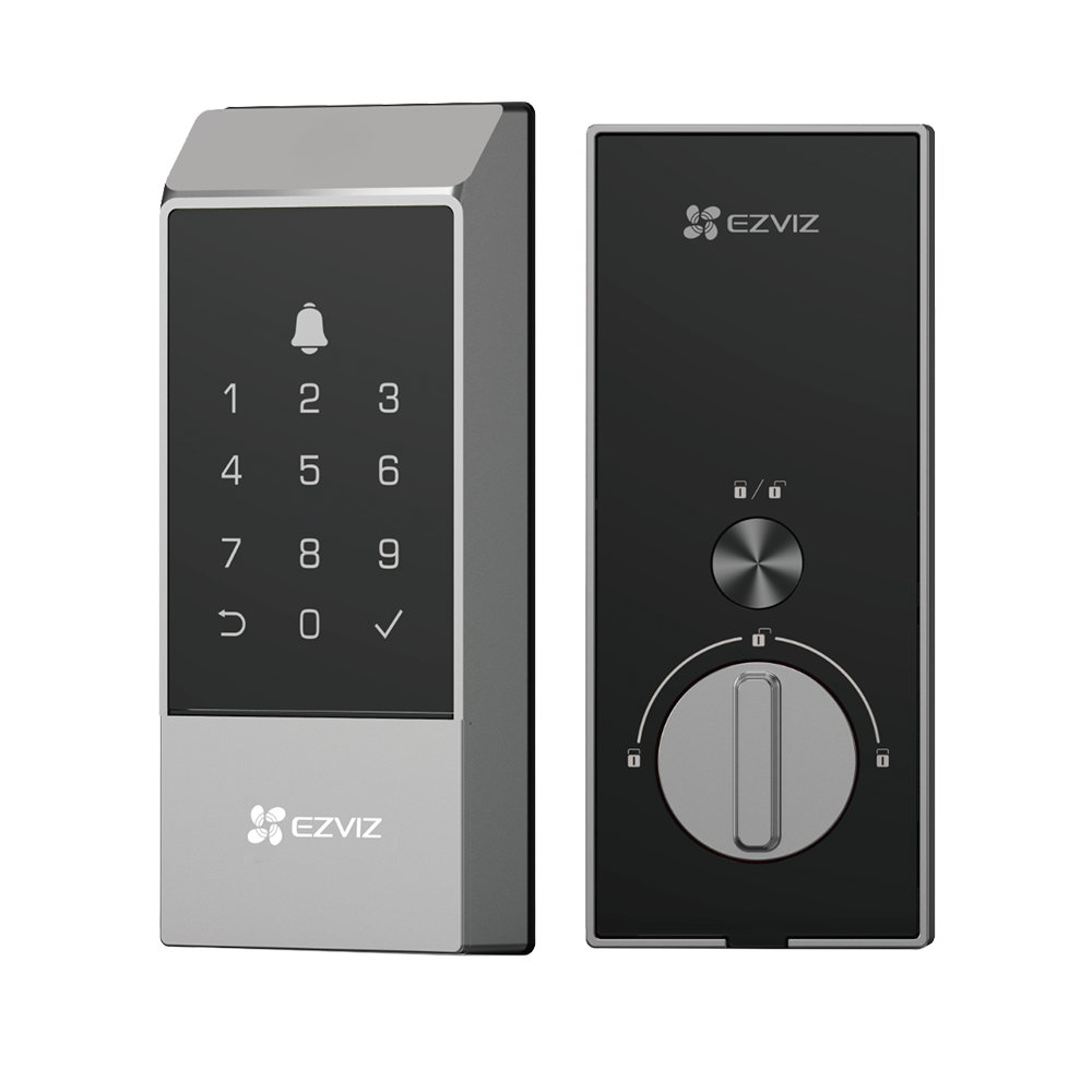 EZVIZ DL04 Smart Deadbolt Lock – Keyless Wi-Fi Door Lock with Passcode Unlock, EZVIZ App Remote Control, Auto-Lock, Anti-Tamper Alarm & Type-C Emergency Power