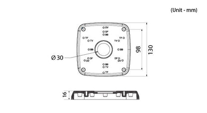 IDIS DA‑JB2500 Junction Box | CCTV Housing Mounting Enclosure for DC / TC Series Cameras