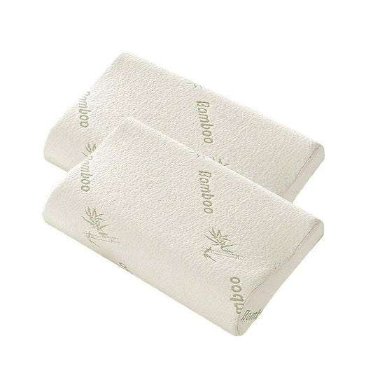 1/2PCS Memory Foam Neck Pillow Wavy Contour Slow Rebound Pillow - 50x30x10cm-2pcs.