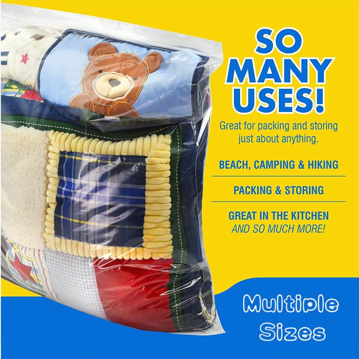 10/100PCS Thick Resealable Ziplock Bags in 12 Sizes Zip Lock Plastic Bags - 4x6cm-100pcs