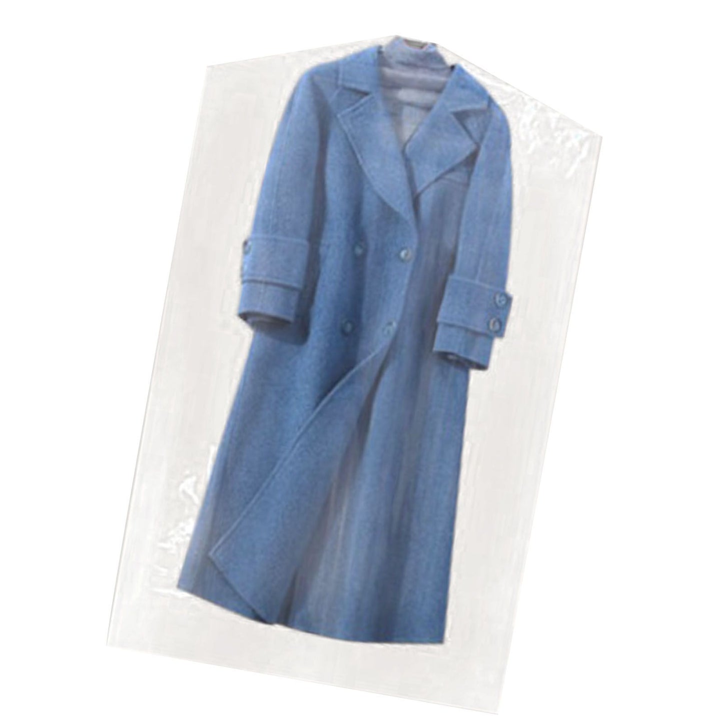 100 Pcs Hanging Garment Bag Single Use Dustproof 60x120cm PE Material Semi Transparent Hanging Suit Bag