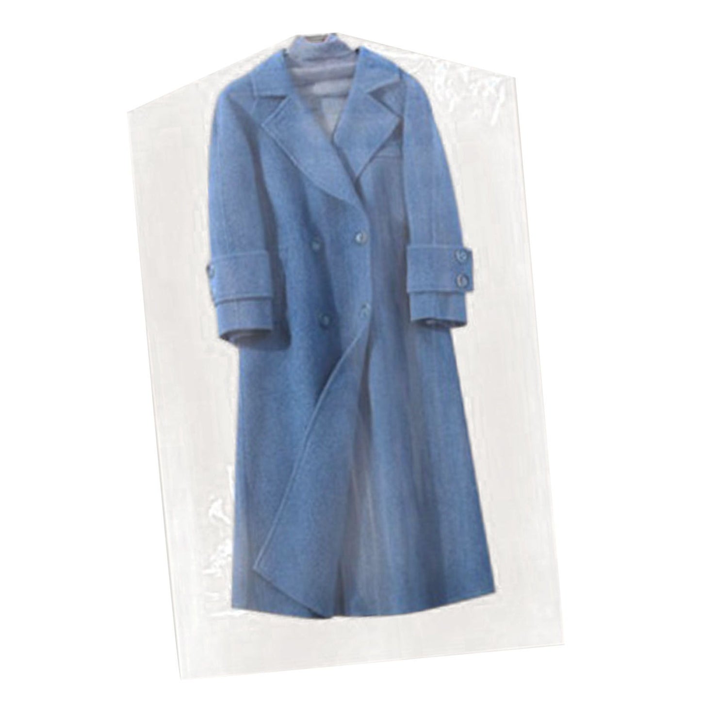 100 Pcs Hanging Garment Bag Single Use Dustproof 60x120cm PE Material Semi Transparent Hanging Suit Bag