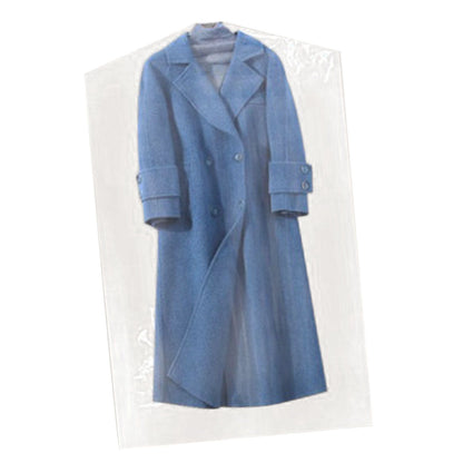 100 Pcs Hanging Garment Bag Single Use Dustproof 60x120cm PE Material Semi Transparent Hanging Suit Bag