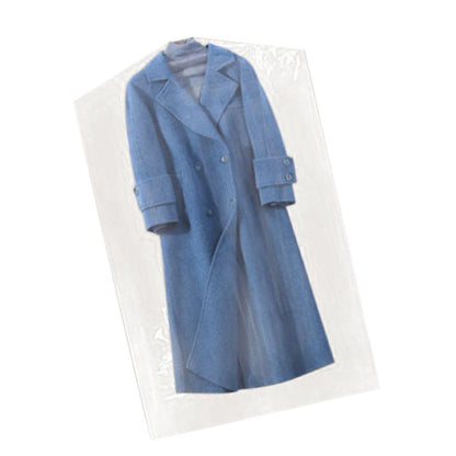 100 Pcs Hanging Garment Bag Single Use Dustproof 60x120cm PE Material Semi Transparent Hanging Suit Bag