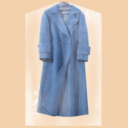 100 Pcs Hanging Garment Bag Single Use Dustproof 60x120cm PE Material Semi Transparent Hanging Suit Bag