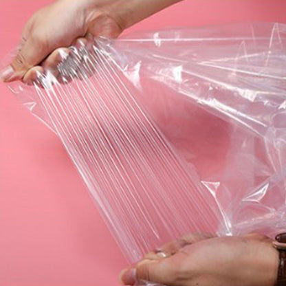 100 Pcs Hanging Garment Bag Single Use Dustproof 60x120cm PE Material Semi Transparent Hanging Suit Bag