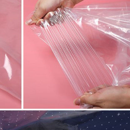100 Pcs Hanging Garment Bag Single Use Dustproof 60x120cm PE Material Semi Transparent Hanging Suit Bag