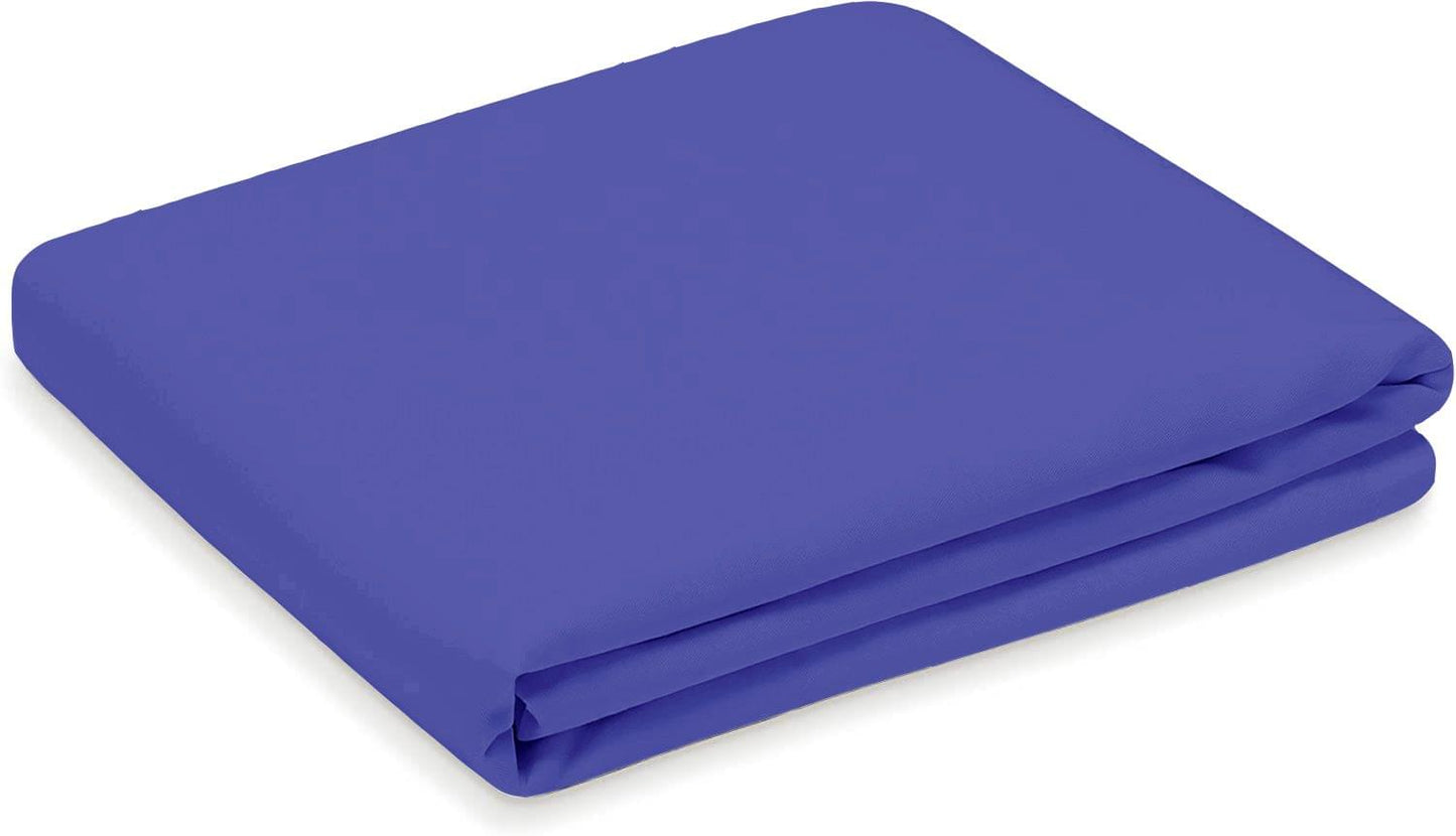 Royal blue V-shape pillowcase folded flat, smooth ultra-soft fabric