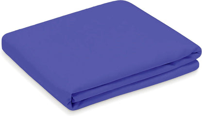 Royal blue V-shape pillowcase folded flat, smooth ultra-soft fabric