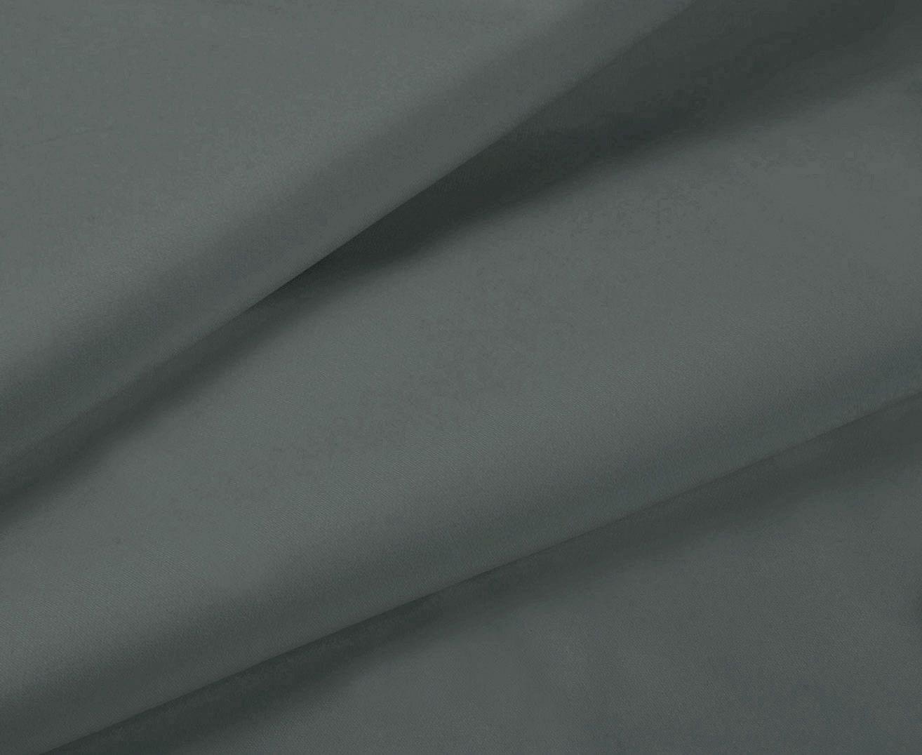 Charcoal sheet fabric close-up with soft matte texture and folds