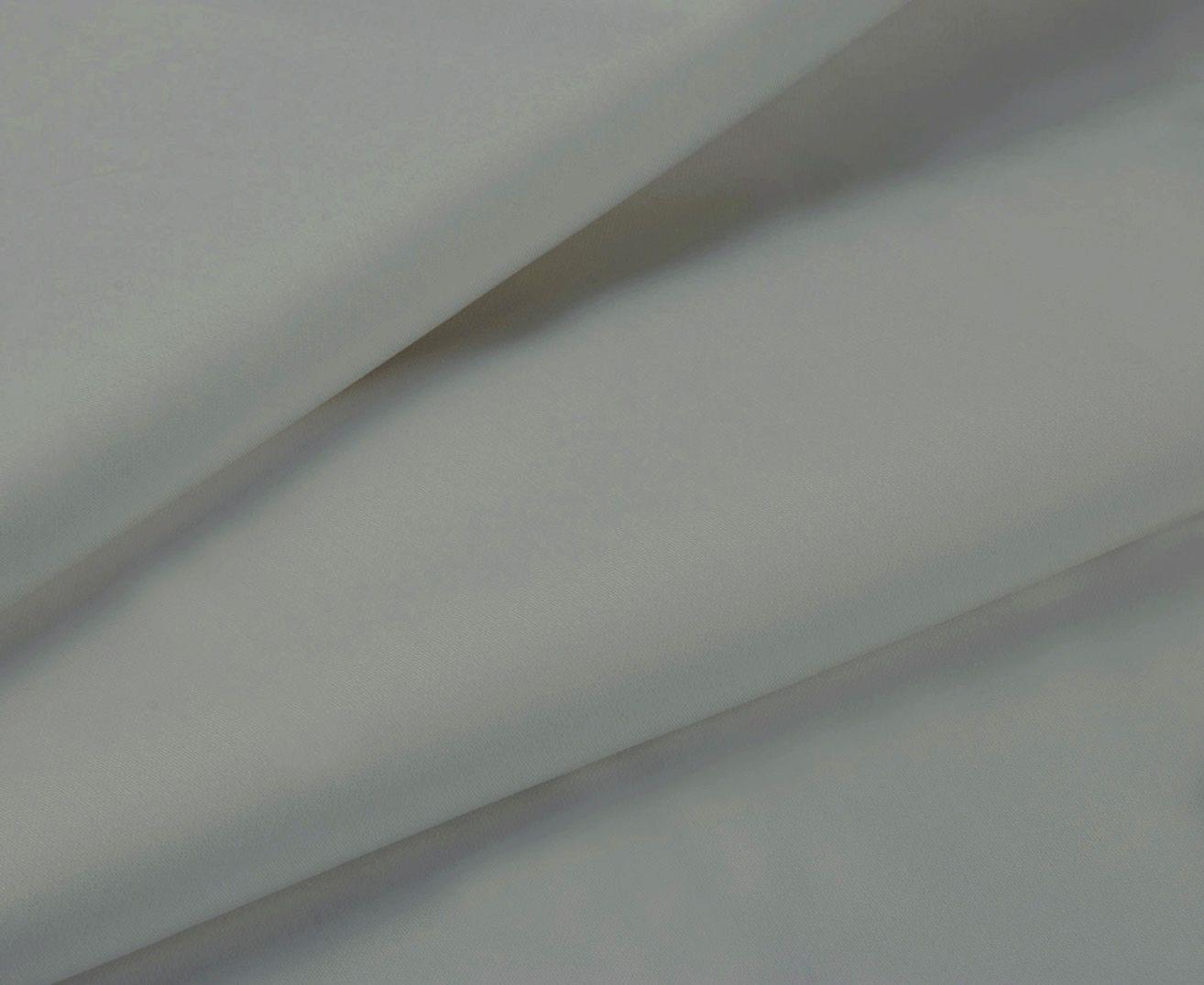 Grey sheet fabric close-up with smooth, wrinkle-free texture