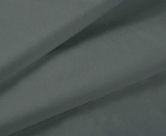 Charcoal fitted sheet fabric close-up with smooth woven texture
