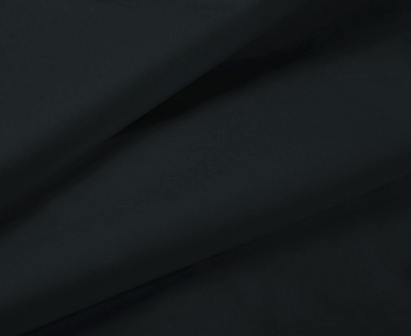 Dark flat sheet with smooth weave and soft folds, close-up fabric