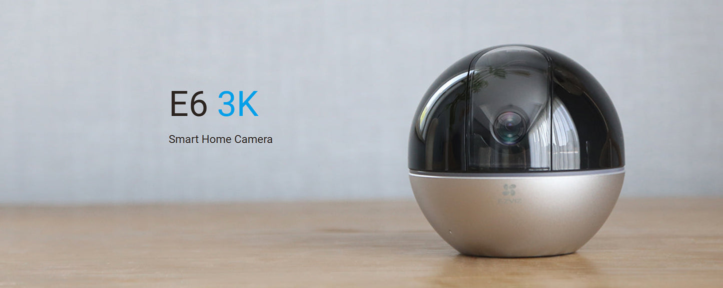 EZVIZ E6 3K Smart Home Camera – 360° AI Protection with HomeKit Support. pet camera, pet CCTV, Baby Camera indoor camera