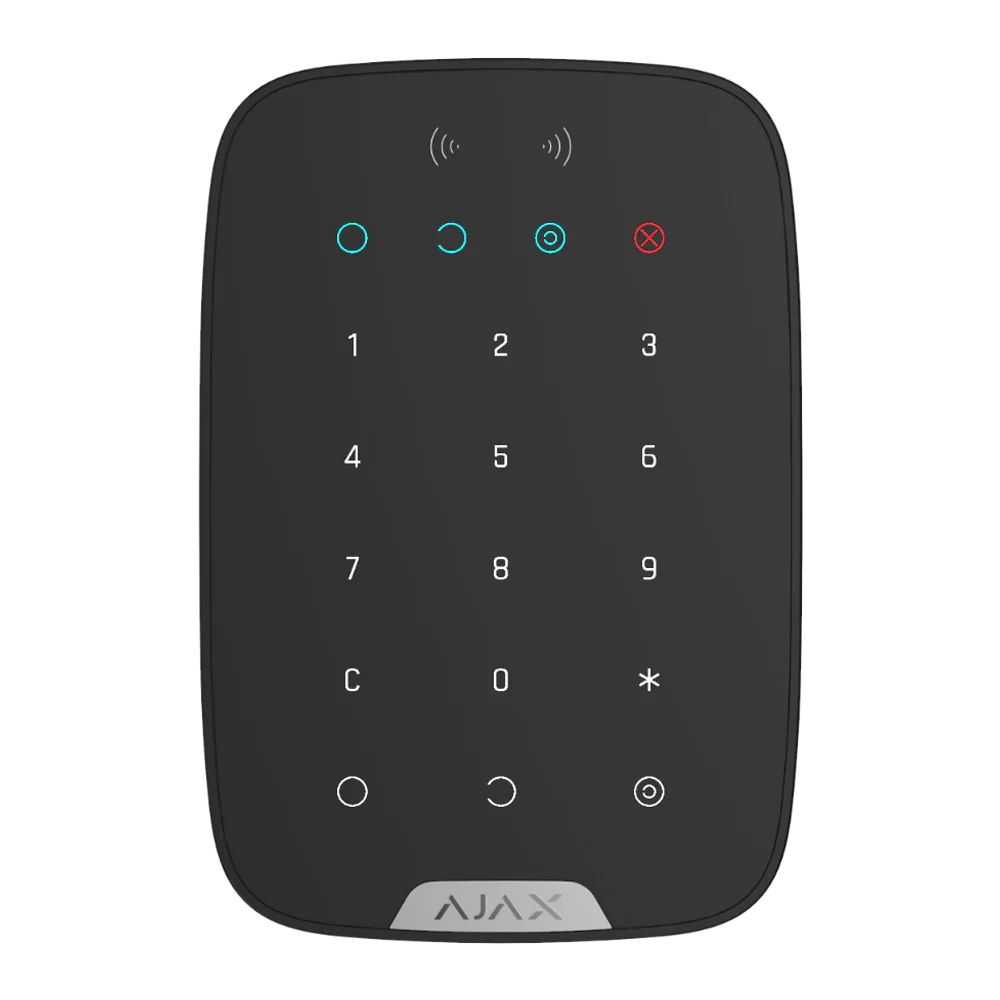 AJAX#30645 – Ajax KeyPad Plus Jeweller Wireless Touch Keypad with Contactless Access (Black)