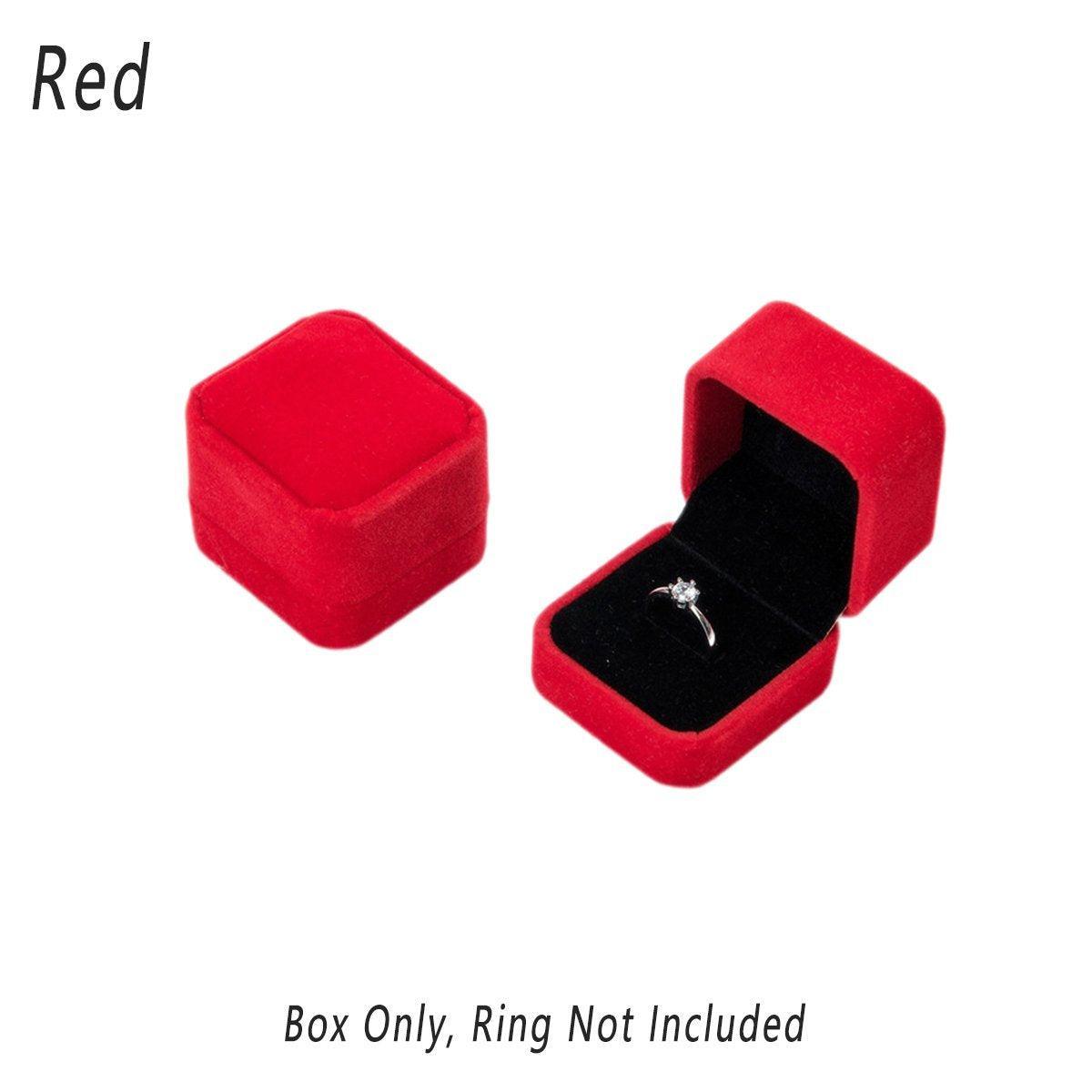 10X Flannel Ring Jewelry Earring Ring Jewelry Boxes Exquisite Gift Organizer - Pink Grey