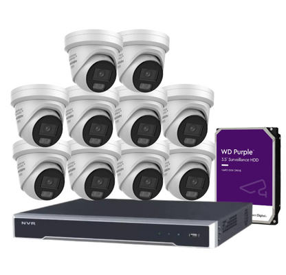 *NEW Hikvision 8MP ColorVu CCTV Kit – 16-Channel 8K NVR DS-7616NI-M2/16P + 16x DS-2CD2387G3-LIS2UY/SL (L)(RB) Cameras, Hybrid Light, Audio, HDD, ANZ Certified