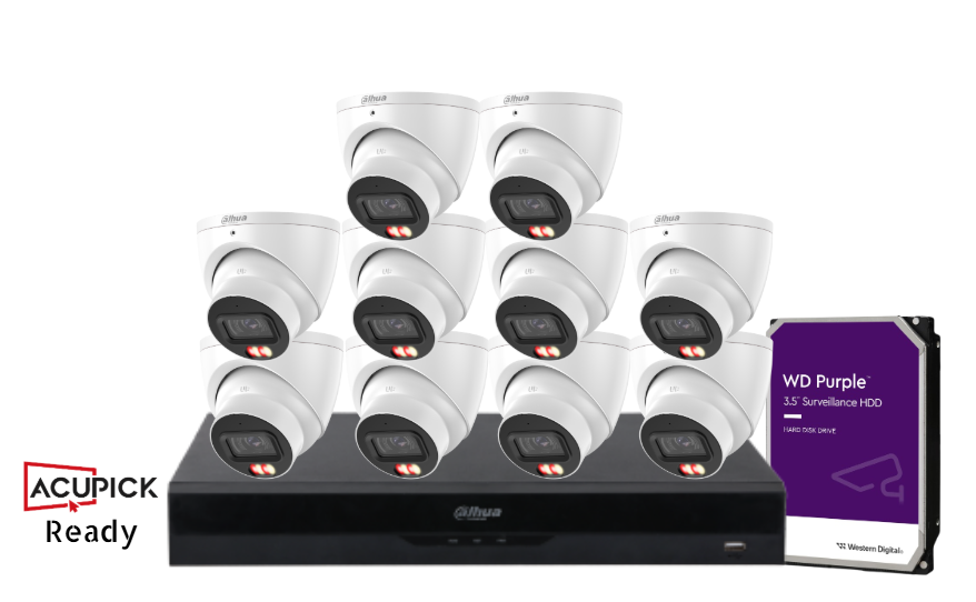 Dahua IPC-HDW3667EM-S-IL-ANZ 6MP AcuPick WizSense CCTV Kit – Up to 16 Cameras with 16CH Recorder, 8MP NVR & HDD | Smart Dual-Light Surveillance System