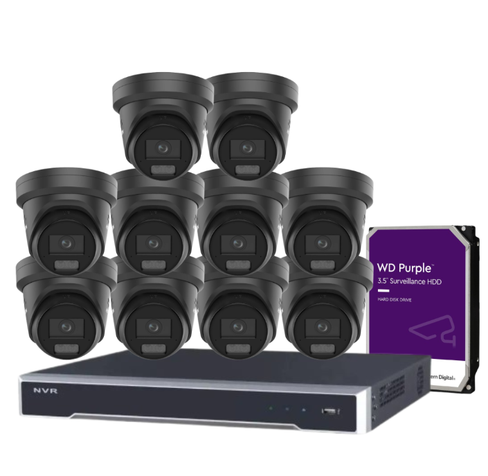 *NEW Hikvision 8MP ColorVu CCTV Kit – 16-Channel 8K NVR DS-7616NI-M2/16P + 16x DS-2CD2387G3-LIS2UY/SL (L)(RB) Cameras, Hybrid Light, Audio, HDD, ANZ Certified