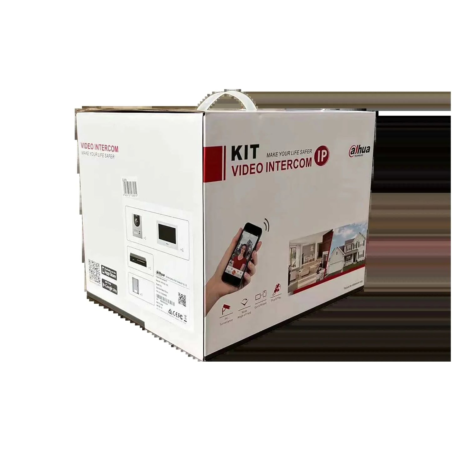Dahua DHI‑KTP01L‑AUS(Flush) IP Villa Video Intercom Flush Mount Kit, Outdoor Station + 7″ Indoor Monitor + PoE Switch, IP65 Smart Access Control & Two‑Way Audio