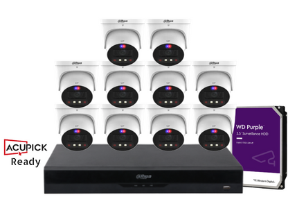 Dahua AcuPick Ready 8MP TiOC PRO Turret CCTV Kit – DH-IPC-HDW3849H-ZAS-PV-ANZ-S2 | 4/8/16 Cameras + 16CH NVR + HDD | AI Smart Surveillance System