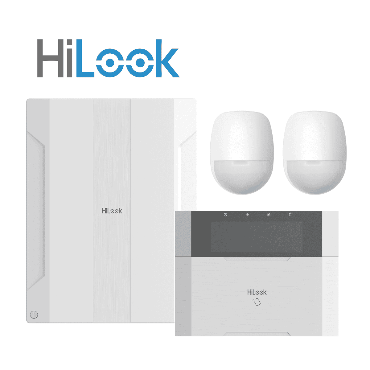 HiLook HA‑ALARM‑KIT1 AX Hybrid Pro Wired Alarm Kit – 8‑Zone Control Panel + Keypad + 2 PIRs + 3 Tags + Siren kit