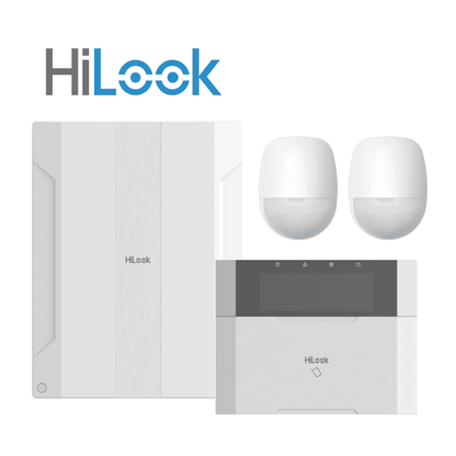 HiLook HA‑ALARM‑KIT1 AX Hybrid Pro Wired Alarm Kit – 8‑Zone Control Panel + Keypad + 2 PIRs + 3 Tags + Siren kit