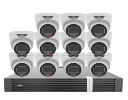 Uniview 8MP CCTV Kit – Up to 16 Cameras with 16-Channel AI NVR and HDD (8MP Triguard Series)