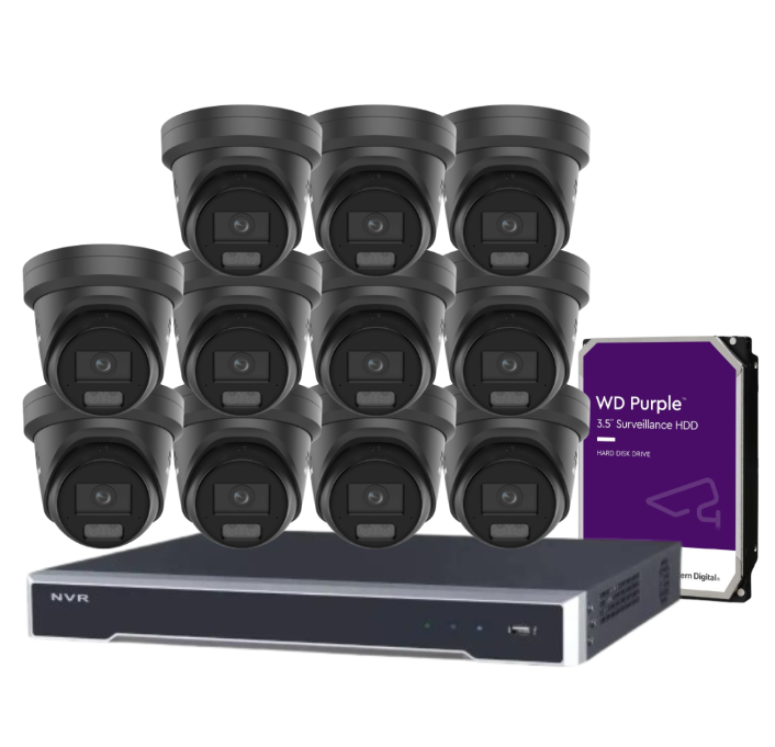 *NEW Hikvision 8MP ColorVu CCTV Kit – 16-Channel 8K NVR DS-7616NI-M2/16P + 16x DS-2CD2387G3-LIS2UY/SL (L)(RB) Cameras, Hybrid Light, Audio, HDD, ANZ Certified