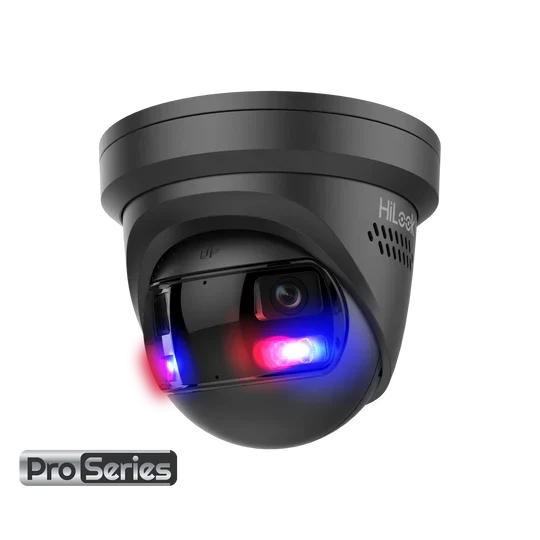 HiLook IPC-T289PH-MU/SL 8MP 4K Outdoor 180° Panoramic Turret All-in-One Camera with Dual IR, Smart Hybrid Light, Mic, and IP67 CCTV