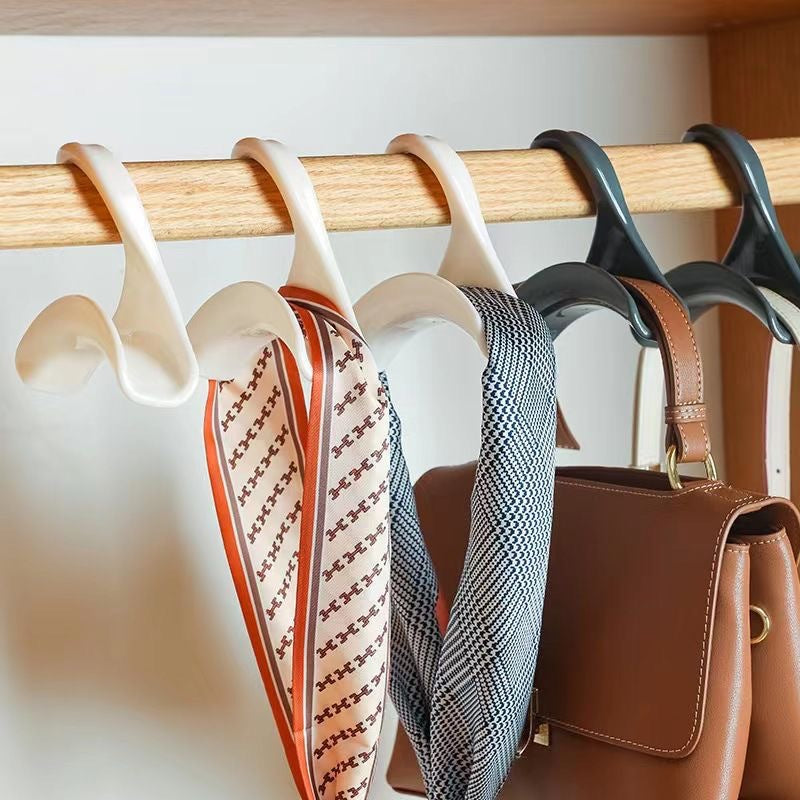 12 Pack Acrylic Keychain Organizer Black Space Saving Cabinet Hanger