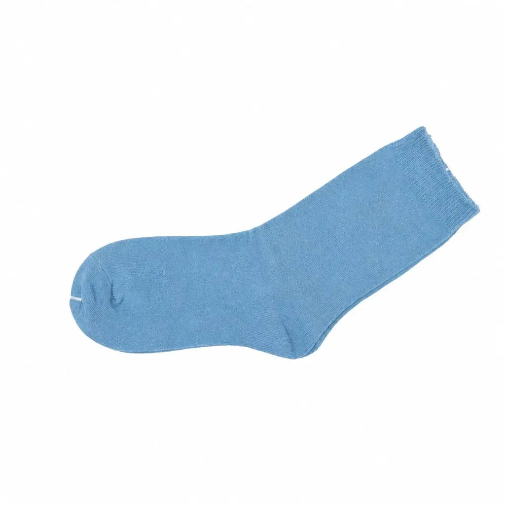 12 Pairs Blue Premium Cotton School Socks